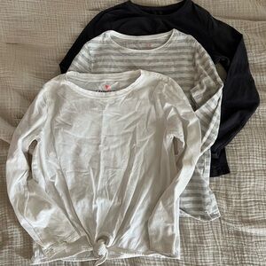 Crewcuts + HM Kids Long Sleeve Tops - White, Gray, Black, sz 6